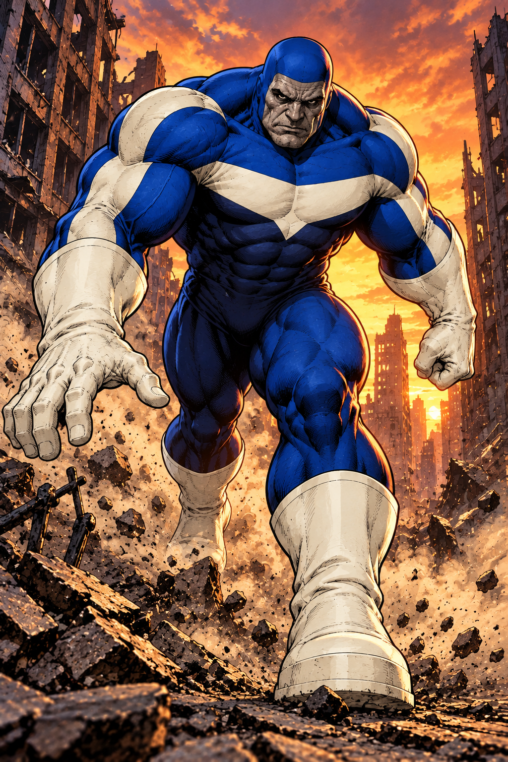 Anchorage in his current blue-and-ivory design