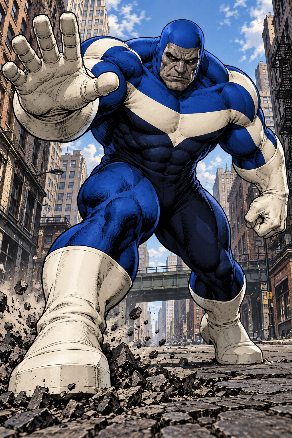 Anchorage in his current blue-and-ivory design