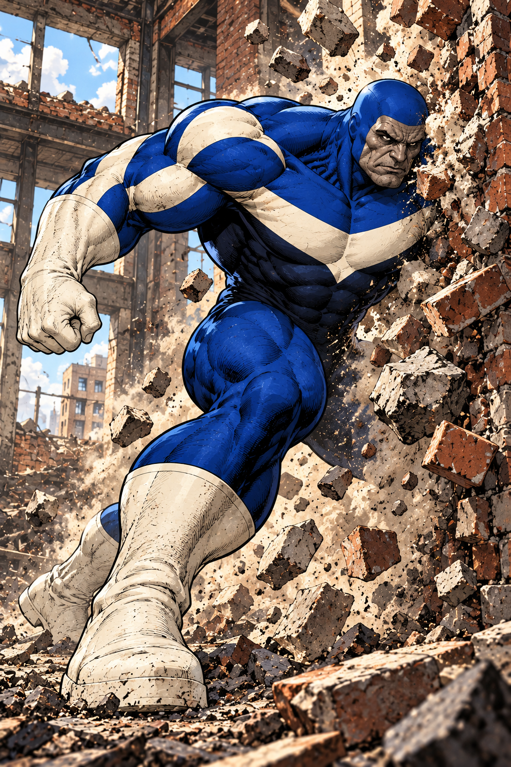 Anchorage in his current blue-and-ivory design