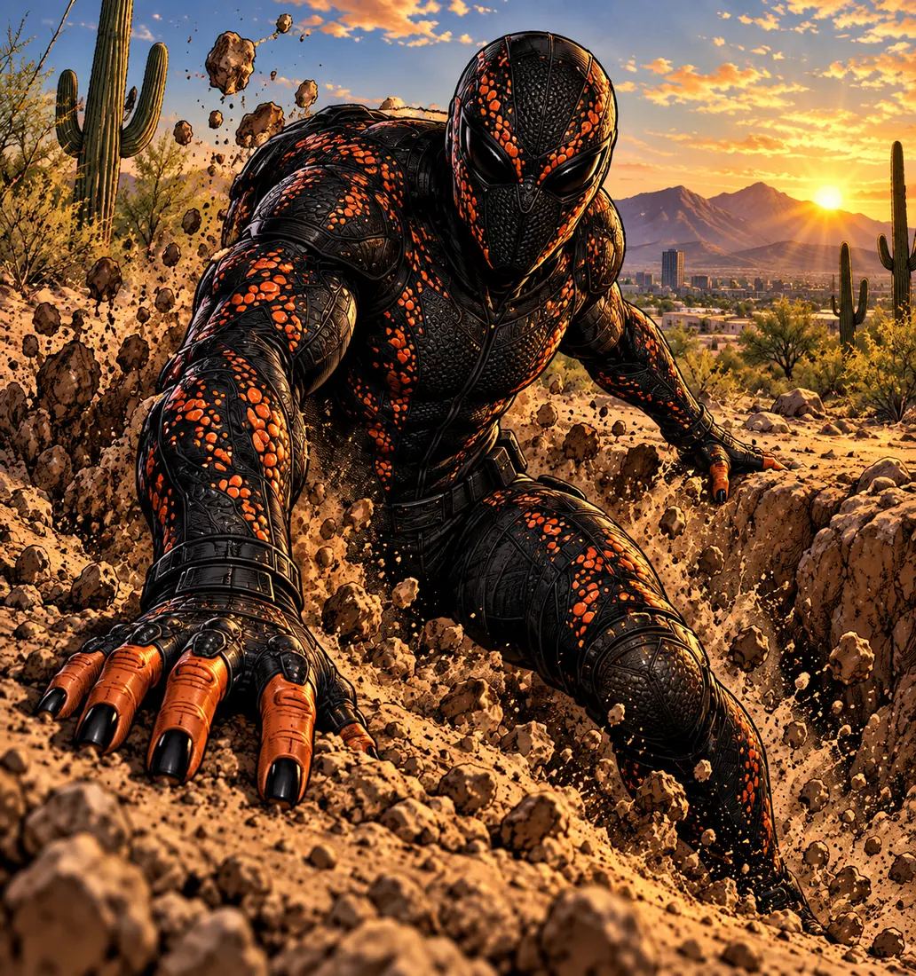 Gila Monster in a nighttime Tucson warehouse confrontation