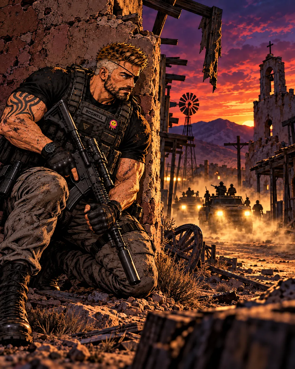 Latch in tactical gear during a field operation